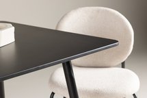 Sidese dining table 75 x 75 cm on steel legs black