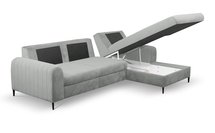 Montago L-shaped corner sofa bed with storage (Fabric: Velluto 15, Side: Right)