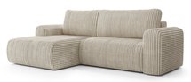 Corner sofa with sleeping function Lelu Tilia 08 L-shaped with a container, thick corduroy, left-hand side