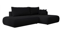 Foggi Melody 15 L-shaped corner sofa with sleeping function with right-hand chenille container