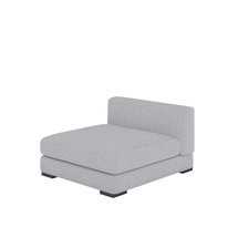 Mia L-shaped modular corner sofa with two poufs (Fabric: Grande 81)