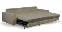 Buram L-shaped corner sofa bed with storage (Fabric: Velluto 03, Side: Right)