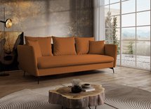 Castilio three-seater sofa with Moly 54 container, hydrophobic chenille