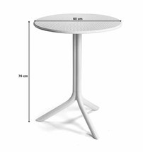 Step Nardi round garden table, 60 cm, made of certified light blue material