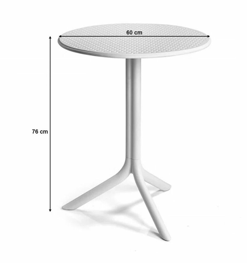 Step Nardi round garden table, 60 cm, made of certified light blue material