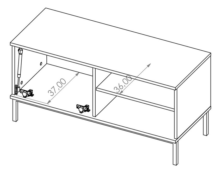 TV cabinet Perila 100 cm black