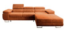 Ganta L-shaped corner sofa with sleeping function with Poso 40 container, right-hand corduroy