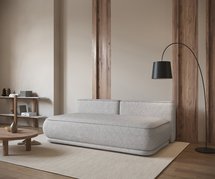 Leanno three-seater sofa with Loop 16 boucle container