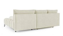 Bareli L-shaped Amon 18 corner sofa bed with storage, hydrophobic velvet, right-hand side