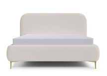 Upholstered bed 180x200 cm Monno Abriamo 03 metal frame boucle legs gold