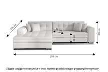 Ralkato corner sofa bed (Fabric: Paros 06/Paros 05, Side: Left)