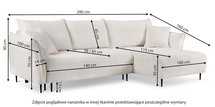 Minulo corner sofa bed L-shaped with storage (Fabric: Salvador 08, Side: Right)