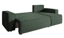 Copertino L-shaped corner sofa with sleeping function with Element 24 universal container