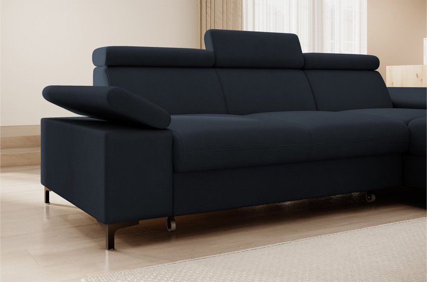 Millefolium Salvador 05 Agmamito right-hand L-shaped corner sofa with sleeping function with a container