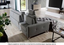 Buriano L-shaped corner sofa bed with storage and adjustable headrest, dark gray, easy-clean fabric, left-hand side