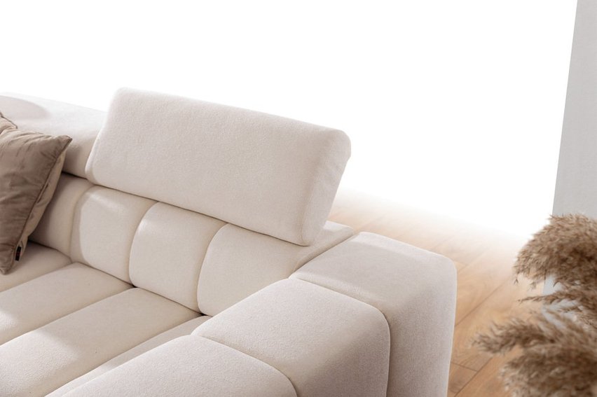 Corner sofa with sleeping function Ragussino L-shaped with side section Sicuro 55 left-hand side