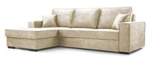 Corner sofa with sleeping function Pazzano L-shaped with container Palladium 02 left-hand side