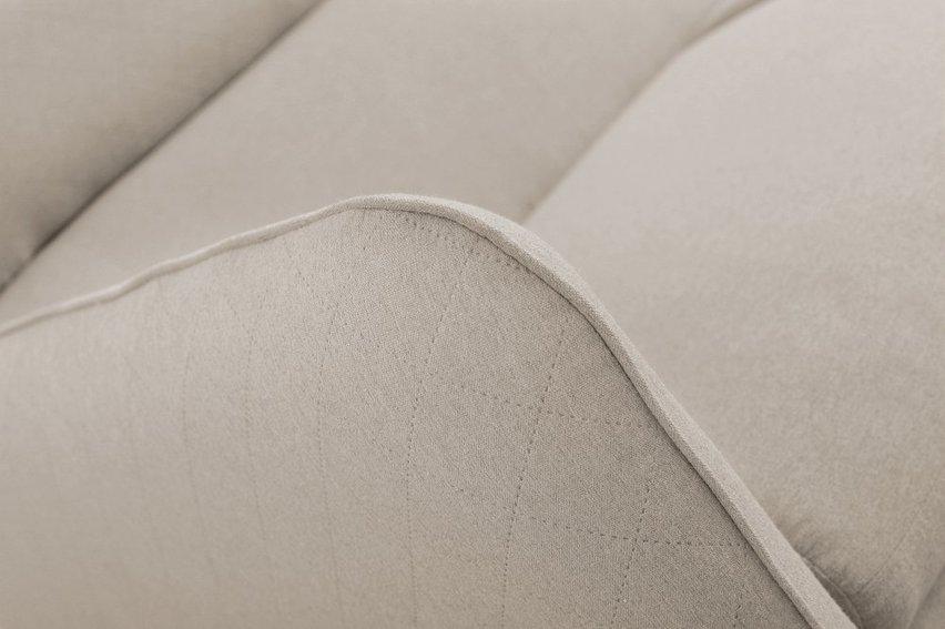 Corner sofa with sleeping function Paladia Castel 03 in hydrophobic velvet fabric, right-hand side