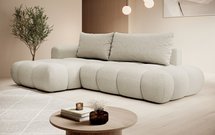 Ombo Storm 09 L-shaped corner sofa with sleeping function with a container in easy-to-clean braided fabric, left-hand side