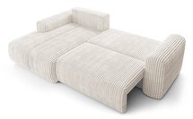 Corner sofa with sleeping function Lelu Tilia 01 L-shaped with a container, thick corduroy, left-hand side