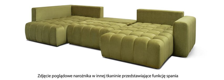 Consive U-shaped corner sofa bed (Fabric: Nube 03, Side: Right)