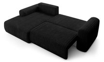 Corner sofa with sleeping function Lelu Tilia 100 L-shaped with a container, thick corduroy, left-hand side