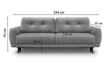 Kaccery three-seater sofa bed (Fabric: Riviera 91)