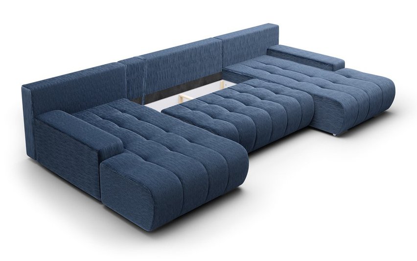 Corner sofa with sleeping function Magliano U-shaped with storage Poso 05 corduroy