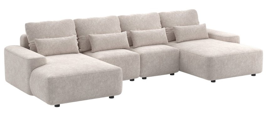 Corner sofa with sleeping function Carnos U-shaped Quintana 02 hydrophobic velvet easy to clean