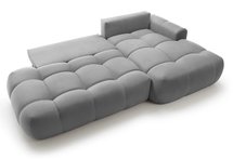 Ombo L-shaped corner sofa with sleeping function with container Salvador 17, hydrophobic velvet, right-hand side