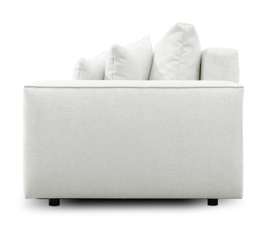 Netlan Aragon 01 three-seater sofa with storage in hydrophobic fabric, silver legs