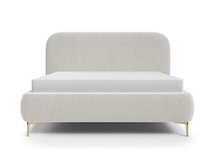 Upholstered bed 180x200 cm Monno Castel 04 metal frame easy-to-clean velvet gold legs