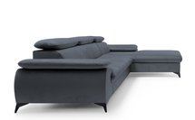 Corner sofa with sleeping function Furie L-shaped (Fabric: Matt Velvet 93, Side: Right)