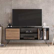 TV cabinet Lovage black/walnut 140 cm