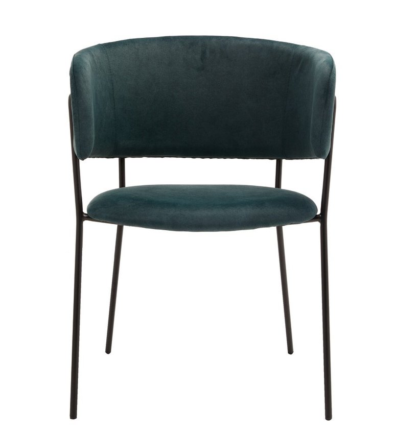 Prools upholstered chair, dark green/black base