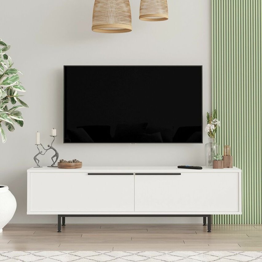 TV cabinet Plunism 160x35.5 cm white