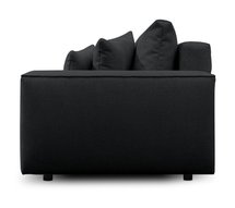 Netlan Aragon 99 three-seater sofa with storage in hydrophobic fabric, braided legs, silver