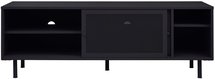 Sonaves TV cabinet 160 cm metal with sliding doors black