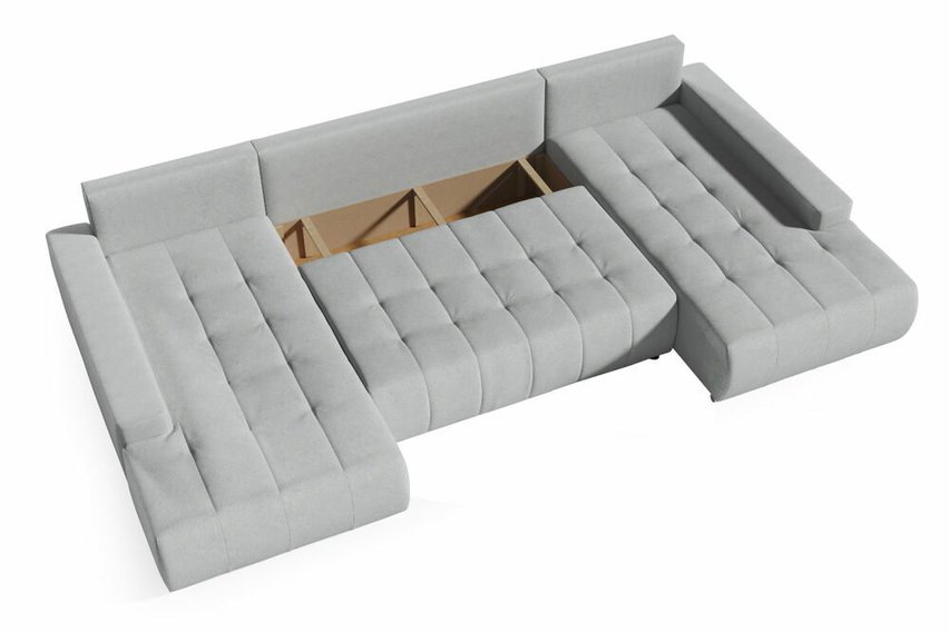 Corner sofa with sleeping function Magliano U (Fabric: Monolith 77)