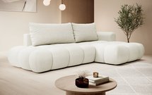 Ombo Storm 02 L-shaped corner sofa with sleeping function with a container in easy-to-clean braided fabric, right-hand side