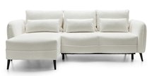 Eliano L-shaped corner sofa with sleeping function with Catch Me 01 boucle container, left-hand