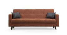 Desizes three-seater sofa with armrests, copper