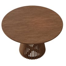 Envisin round table, diameter 120 cm, oak slats