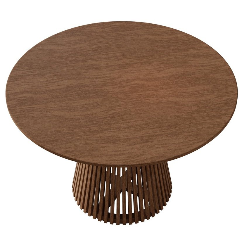 Envisin round table, diameter 120 cm, oak slats