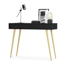 Bello dressing table 104 cm black with gold legs