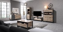 Varse TV cabinet with two drawers 161 cm sand grange oak / matera