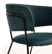 Prools upholstered chair, dark green/black base