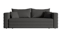 Lilla Abriamo 08 three-seater sofa with a boucle container, black legs