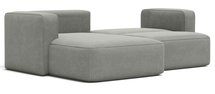 Bissari L-shaped left-hand corner sofa with sleeping function with Perla 30 corduroy container