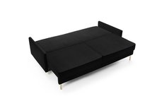 Kadaver three-seater sofa bed with storage (Fabric: Riviera 100, Legs: Gold)